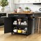 Costway Rolling Kitchen Island Cart Storage Cabinet w/ Towel & Spice Rack White\Black\Cherry\Gray